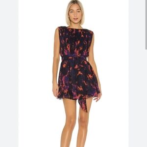 House of Harlow 1960 Asymmetrical Ruched Sundress